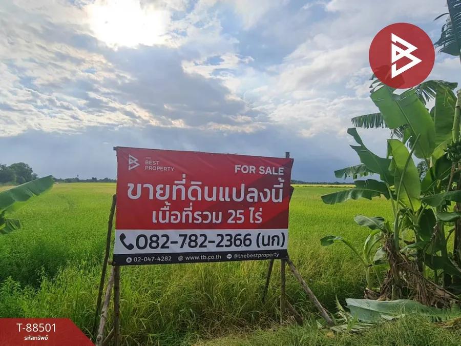 ขายที่ดินที่นา เนื้อที่ 25 ไร่ บางคล้า ฉะเชิงเทรา ติดถนน-ด้านหลังติดคลอง บรรยากาศดี